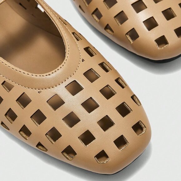 Brown Elegant Vintage Women's Mary Jane Flat Shoes - Picture 6 of 10